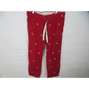 Vintage Abercrombie & Fitch Lounge Pants Mens XL Red Moose Print y2k Straight